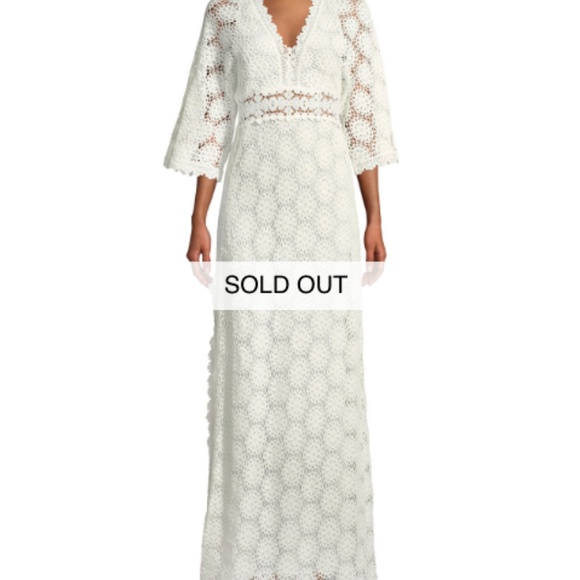 ba&sh Lorr V-Neck Crochet Lace Maxi Dress - Picture 7 of 12